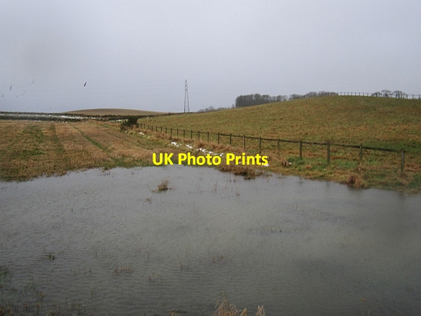 Photo 6"x4" A flooded field corner Kinglassie\/NT2398 c2013