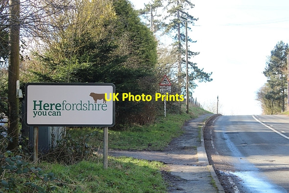 Photo 6"x4" Herefordshire road sign, Hollybush Hollybush\/SO7636 c2013