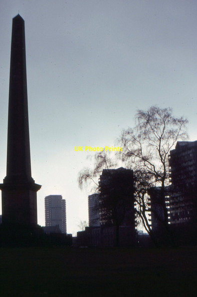 Photo 6"x4" Evening view of the Gorbals from Glasgow Green Glasgow c1993