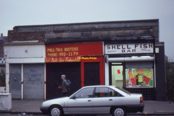 Photo 6"x4" Anti Poll-Tax Federation premises, London Road, Glasgow, 1993 Glasgow c1993