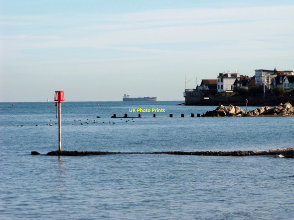 Photo 6"x4" Groyne and beacon, Seaview, IOW Seaview\/SZ6291 c2012