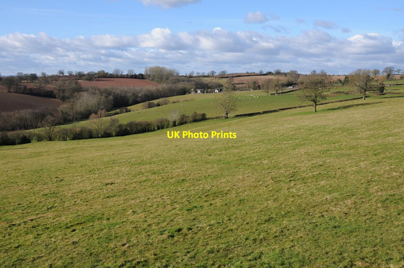 Photo 6"x4" Farmland above Growland Dingle Batchfields c2013