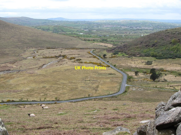 Photo 6"x4" The B27\/Kinnahalla Road Junction viewed from the Spelga Mountain Wall Hilltown\/J2128 c2012