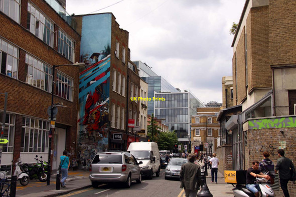 Photo 6"x4" Mural in Hanbury Street London c2012