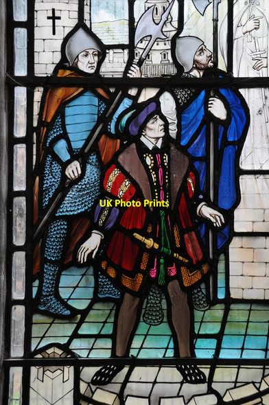 Photo 6"x4" Stained glass window, Felton church Crozen c2013