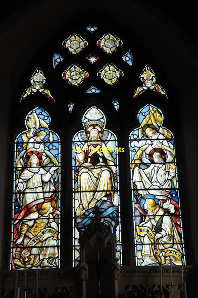 Photo 6"x4" Stained glass window, Felton church Crozen c2013