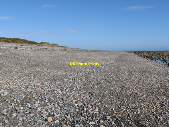 Photo 6"x4" Steeply sloping shingle beach east of the Kilkeel Harbour entrance Kilkeel c2011