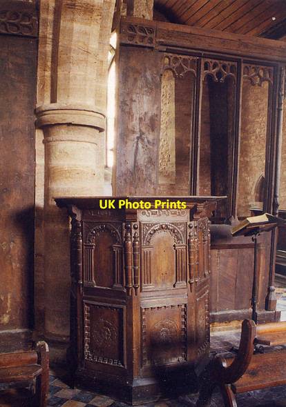 Photo 6"x4" St Cosmas & St Damian, Stretford -  Pulpit Stretford Court c1998 P1