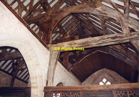 Photo 6"x4" St Cosmas & St Damian, Stretford - Roof Stretford Court c1998