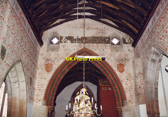 Photo 6"x4" St James, Kinnersley - Chancel arch Kinnersley\/SO3449 c1998