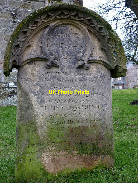 Photo 6"x4" John Marshall grave, St Patrick's Church, Bampton Grange Bampton Grange c2013