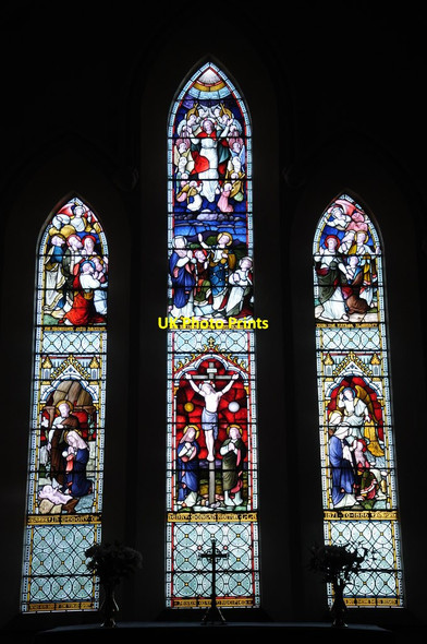 Photo 6"x4" Stained glass window, Stoke Lacy church  Stoke Lacy c2013