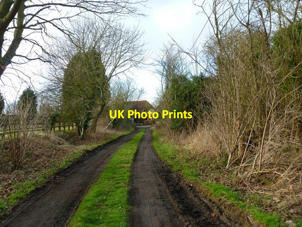 Photo 6"x4" A muddy track to All Saints Church, Eyeworth Eyeworth c2013
