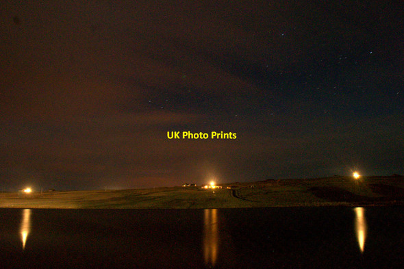 Photo 6"x4" Easter Loch, Uyeasound, at night Uyeasound c2013