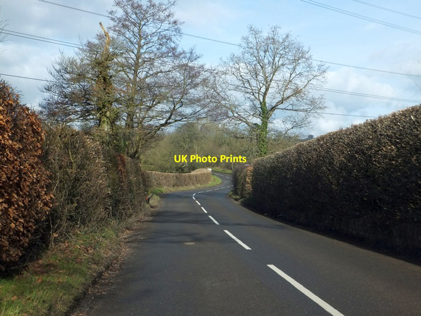 Photo 6"x4" B3190 in shallow valley south of Morebath Morebath c2013