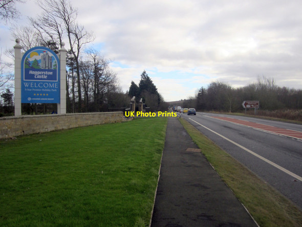 Photo 6"x4" Main entrance to Haggerson Castle Holiday Park Haggerston\/NU0443 c2013
