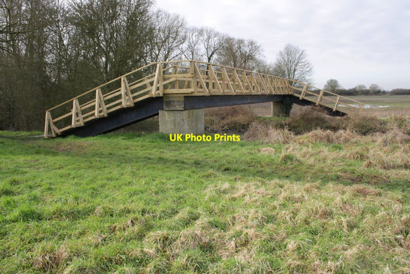 Photo 6"x4" Bridge over River Ock near New Cut Mill Abingdon c2013