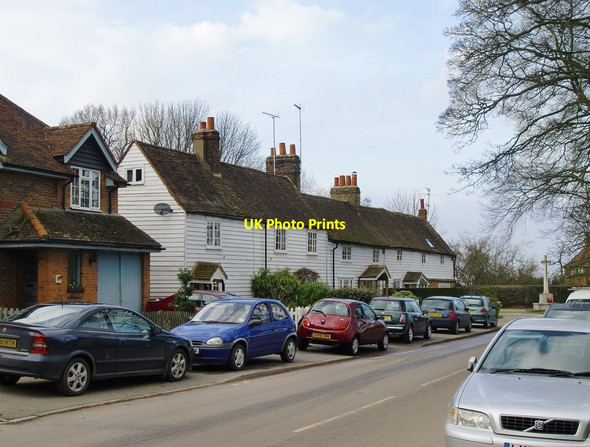 Photo 6"x4" Weather-boarded cottages, Little Berkhamsted Epping Green\/TL2906 c2013
