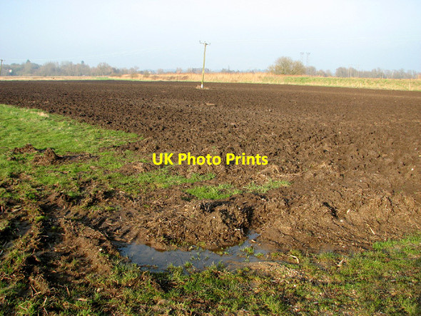 Photo 6"x4" Fields in Barsham Marshes Beccles c2013