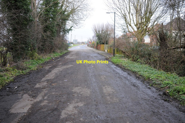 Photo 6"x4" Old road course at Hardwicke Four Mile Elm c2013