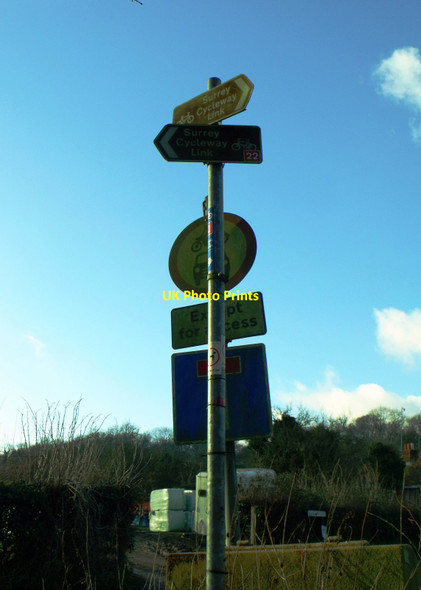 Photo 6"x4" Collection of road signs, Headley, Surrey Headley\/TQ2054 c2013