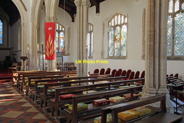 Photo 6"x4" All Saints, Lawshall - South arcade Lawshall c2013