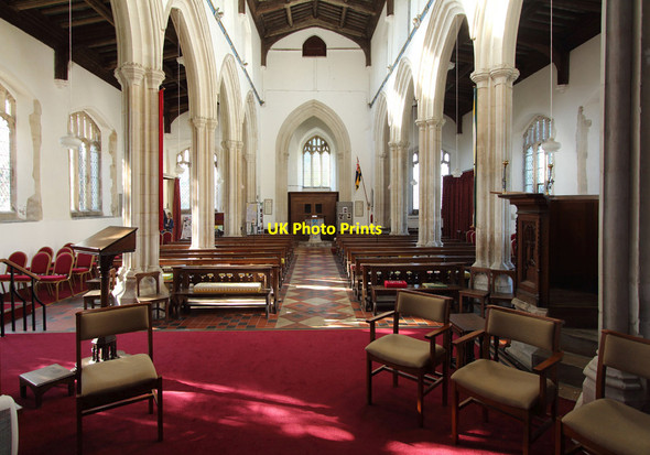 Photo 6"x4" All Saints, Lawshall - West end Lawshall c2013