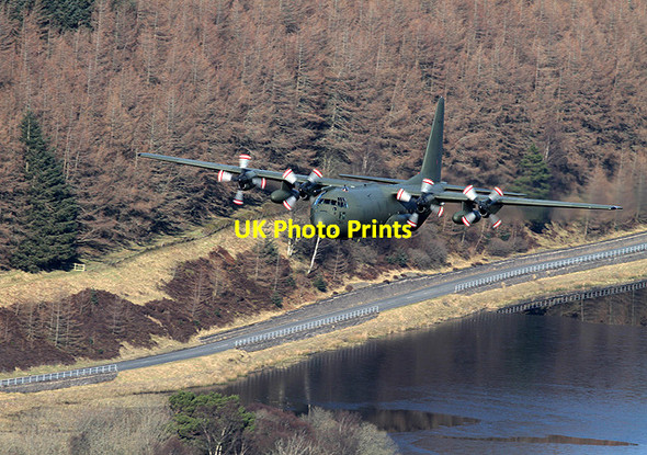 Photo 6"x4" A low flying Hercules at Riskinhope Bowerhope c2013