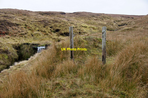 Photo 6"x4" Small dam on the upper reaches of the Burn of Skaw Kirkaton c2013 P2
