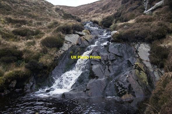 Photo 6"x4" Small waterfall on the Mill Burn, Burrafirth Burrafirth c2013