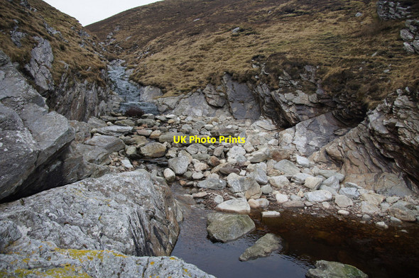 Photo 6"x4" Burn of Winnaswarta Dale, Hermaness, just before it enters the sea Burrafirth c2013