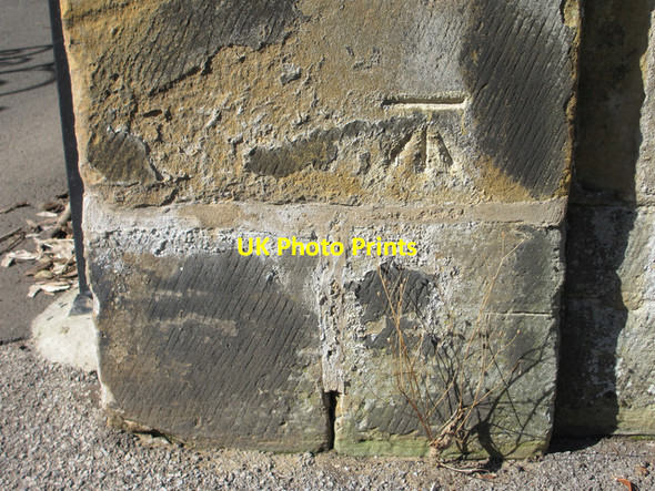 Photo 6"x4" Bench mark alongside Valley Road Scarborough\/TA0388 c2012