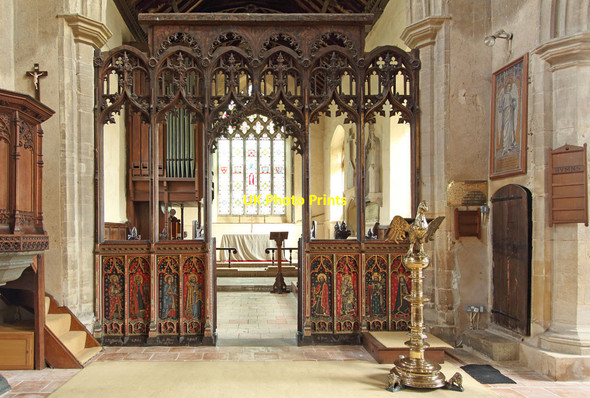 Photo 6"x4" St Mary, Woolpit - Screen Woolpit c2013