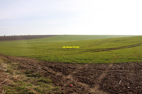 Photo 6"x4" Arable field on Old Down West Ilsley c2013