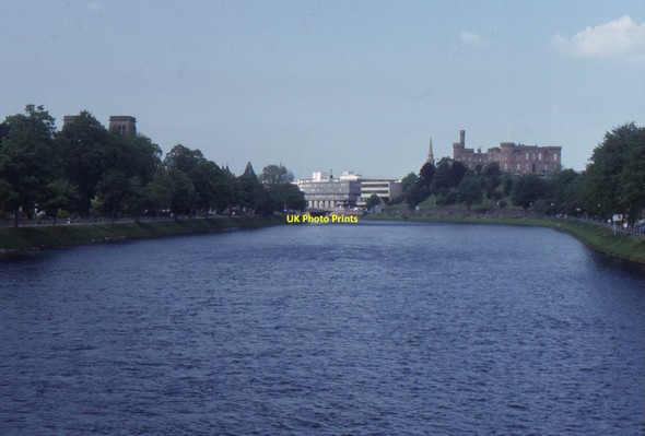 Photo 6"x4" Inverness: view downriver from the footbridge over the River Ness Inverness c1992