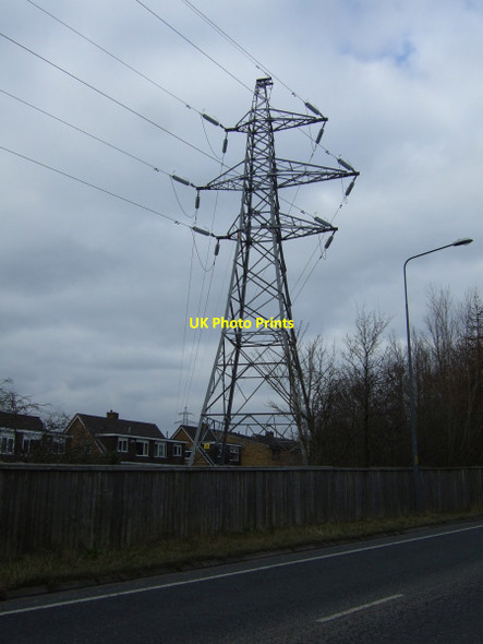 Photo 6"x4" Pylon beside the A579 Atherton c2013