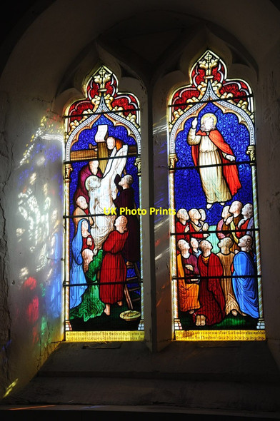 Photo 6"x4" Stained glass window, Brookthorpe Brookthorpe c2013