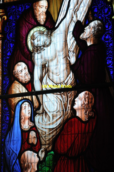 Photo 6"x4" Stained glass window, Brookthorpe Brookthorpe c2013 P1