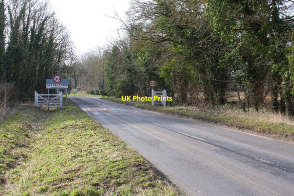 Photo 6"x4" Honeybottom Lane at entrance to Dry Sandford Cothill\/SU4699 c2013