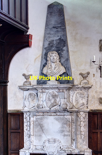 Photo 6"x4" Wimborne St Giles church - monument to the 1st Earl of Shaftesbury Wimborne St Giles c2013