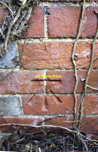 Photo 6"x4" Benchmark on building at Dunmore Court Abingdon c2013