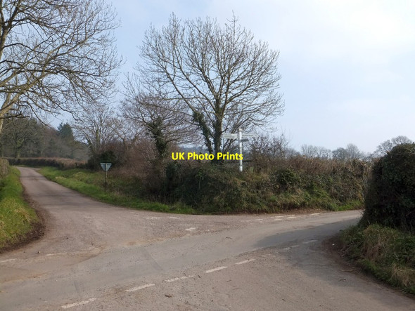 Photo 6"x4" Wind Whistle Cross crossroads Kerswell\/ST0806 c2013
