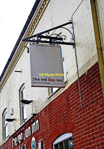 Photo 6"x4" The Red Lion Inn (3) - sign, Six Ashes Road, Bobbington Bobbington c2012
