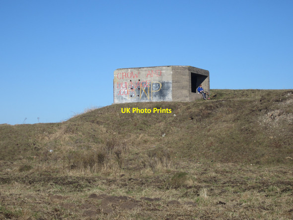 Photo 6"x4" Concrete military structure, Cocklawburn Dunes Cheswick c2013