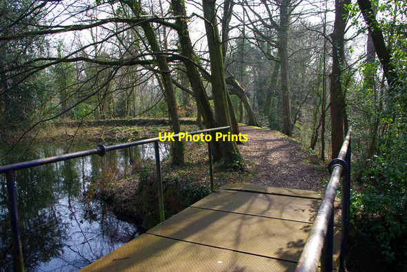 Photo 6"x4" Bridge over the weir, Edgbaston Pool dam Edgbaston c2012