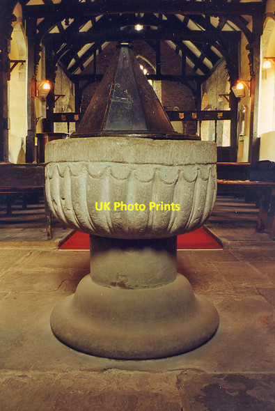 Photo 6"x4" St Bartholomew, Vowchurch - Font Vowchurch c2013