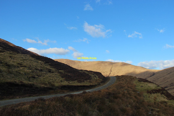 Photo 6"x4" A road climbs the side of Inverchaolain Glen Inverchaolain c2013