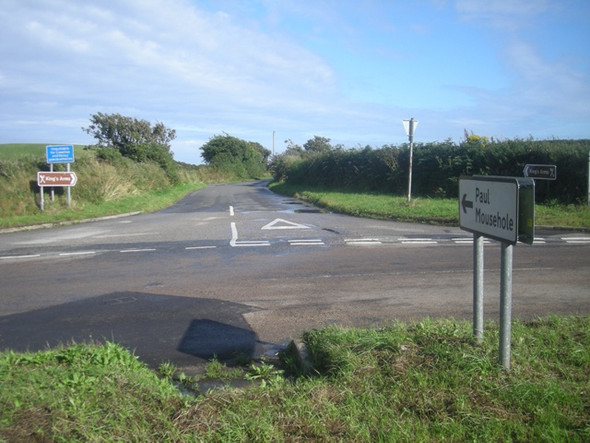 Photo 6"x4" Road junction for Paul & Mousehole Newlyn c2008