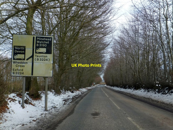 Photo 6"x4" Snow on Brendon Hill Stamborough c2013