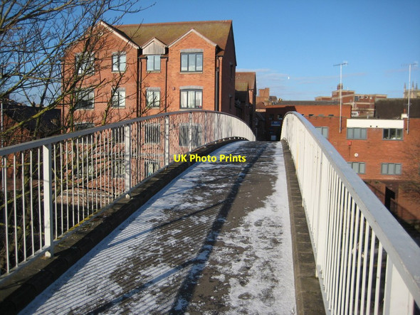 Photo 6"x4" Footbridge over City Walls Road Worcester c2013